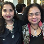 Arogya World Board Member Deepa Pralahad with Founder and CEO Nalini Saligram at Indiaspora's evening gala